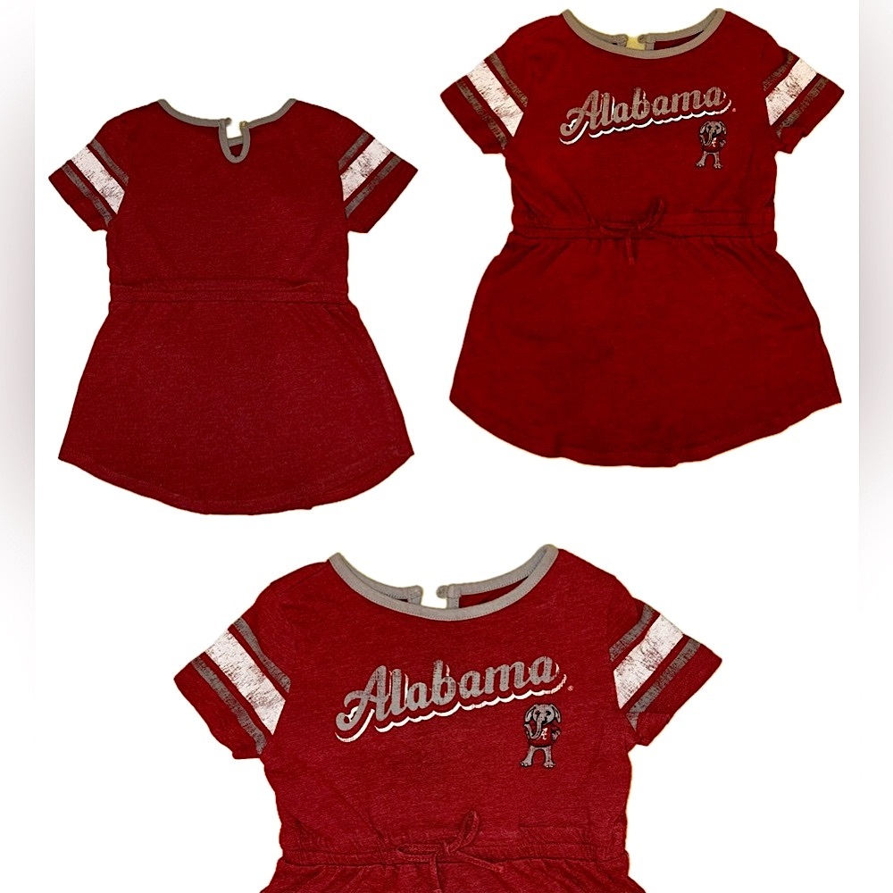 4T Short Sleeve Toddler Dress NCAA University of Alabama Crimson Tide